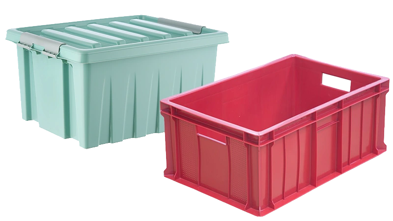 Пластиковые сплошные ящики - со сплошным дном и стенками