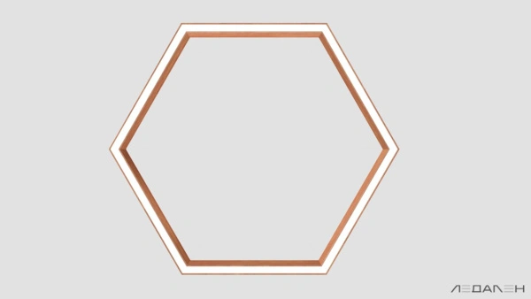 Шестиугольный светильник WOOD HEXAGON 6000K 80W, корпус Груша